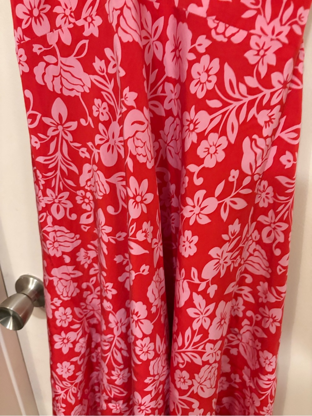 Laundry By Shelli Segal Red and Pink Floral Halter Jumpsuit - Picture 3 of 8